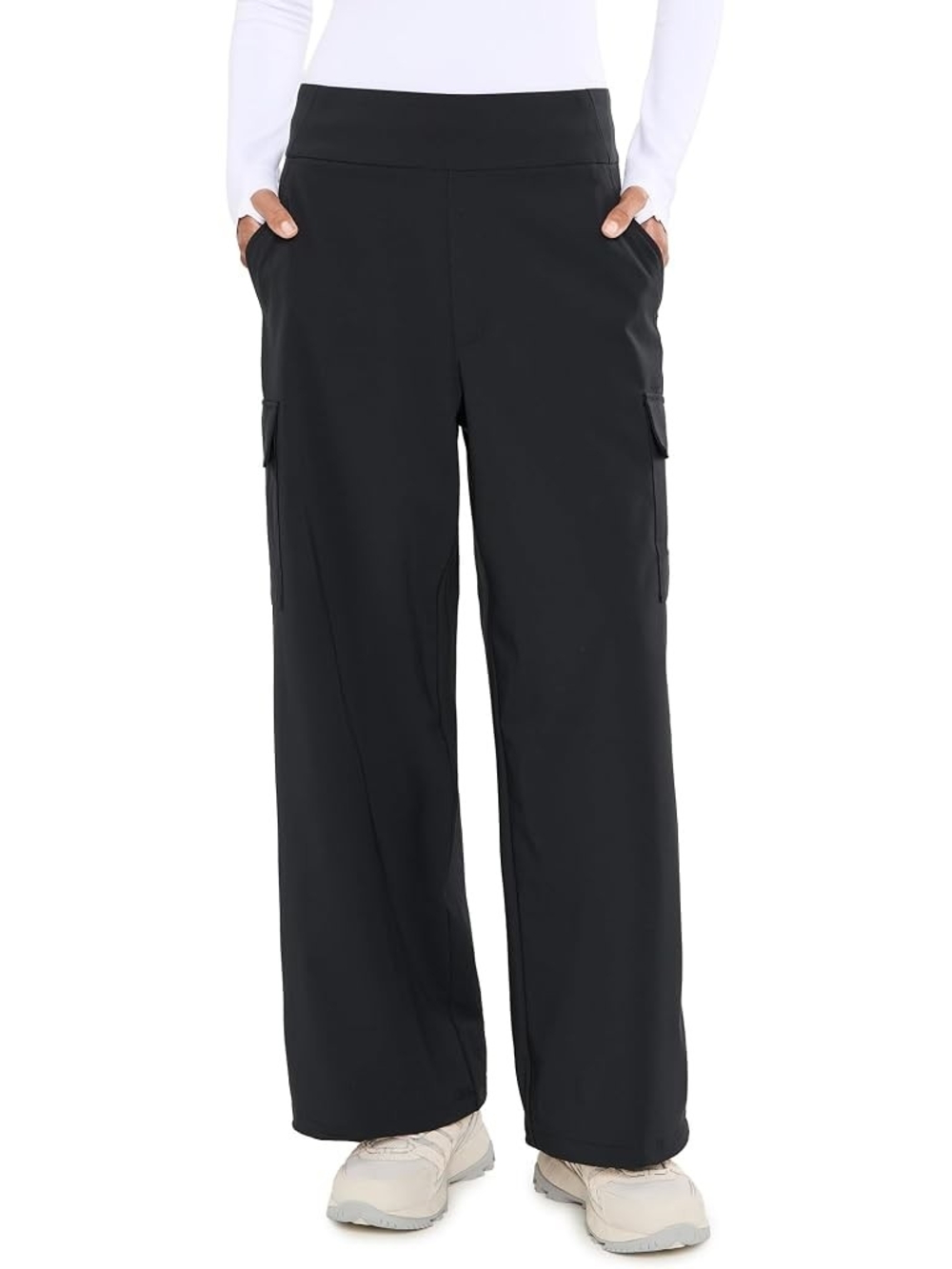 Columbia Women's Black Wide-Leg Cargo Pants Size Medium